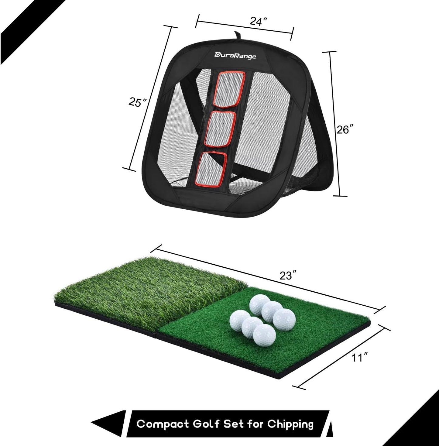 Pop-Up Golf Chipping Net - Ultimate Target Training Chip Aids for Precision & Distance, Outdoor | Indoor Practice, Golfer Gift