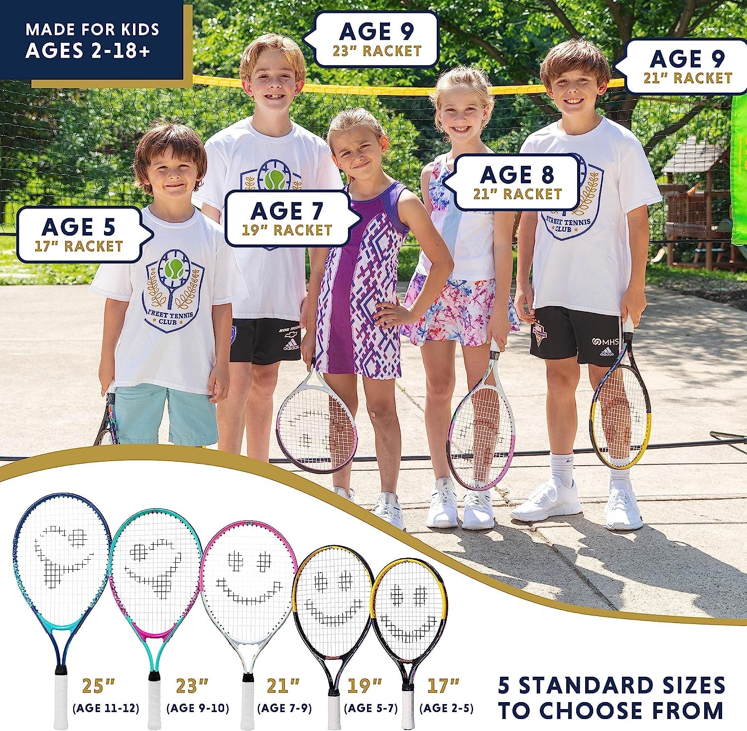 Tennis Racket for Kids by . Proper Equipment Helps You Learn Faster and Play Better!